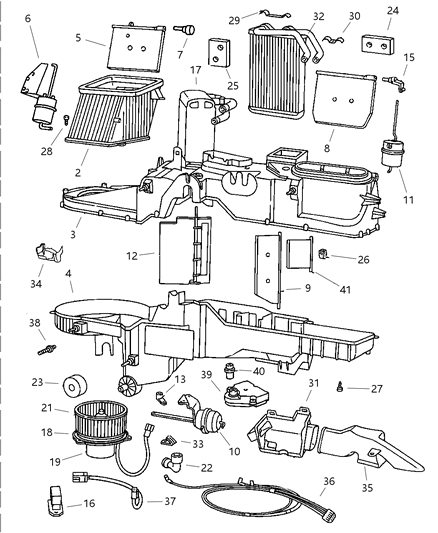 1997 Jeep Grand Cherokee A/C Unit Diagram 1