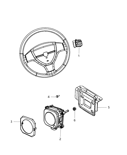 2011 Dodge Durango Bracket-Adaptive Cruise Control Diagram for 68100247AA