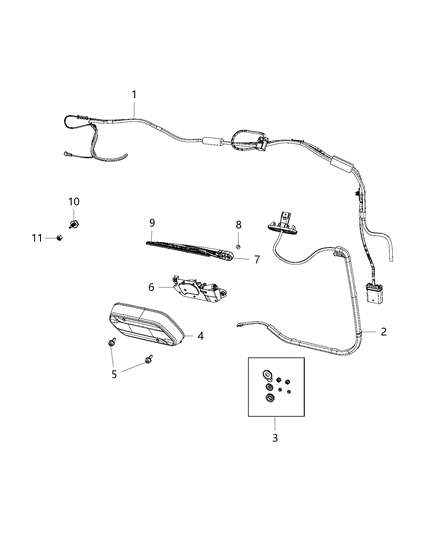 2018 Jeep Wrangler Nozzle-LIFTGATE Washer Diagram for 68293253AA