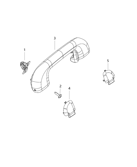 2020 Chrysler Pacifica Coat Hooks And Pull Handles Diagram 2