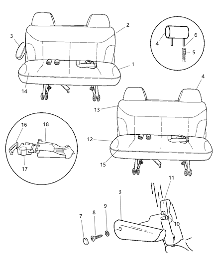 2000 Dodge Grand Caravan Rear Seats Diagram 2