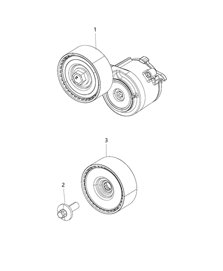 2019 Jeep Wrangler Pulley & Related Parts Diagram 1