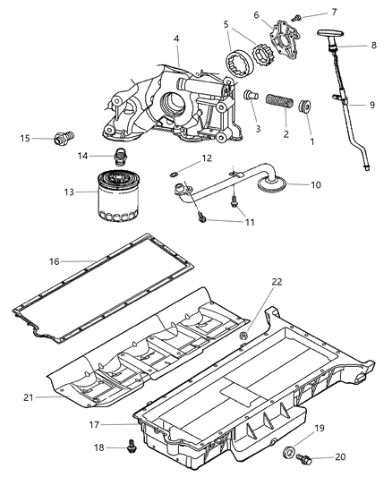 2003 Dodge Viper Pan-Engine Oil Diagram for 5037159AC