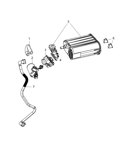 2010 Chrysler 300 Vapor Canister & Leak Detection Pump Diagram