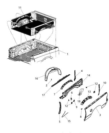 2012 Ram 2500 Pick-Up Box Diagram