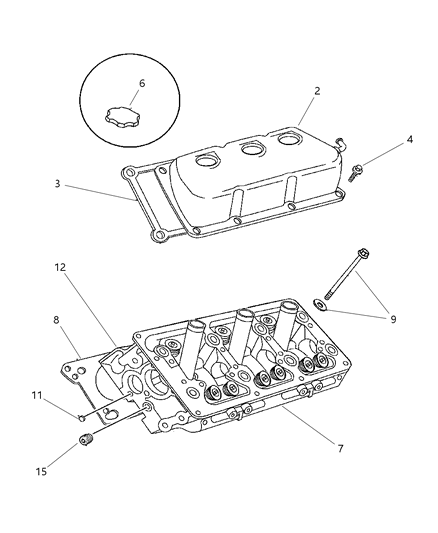 1997 Chrysler LHS Cylinder Head Diagram 2