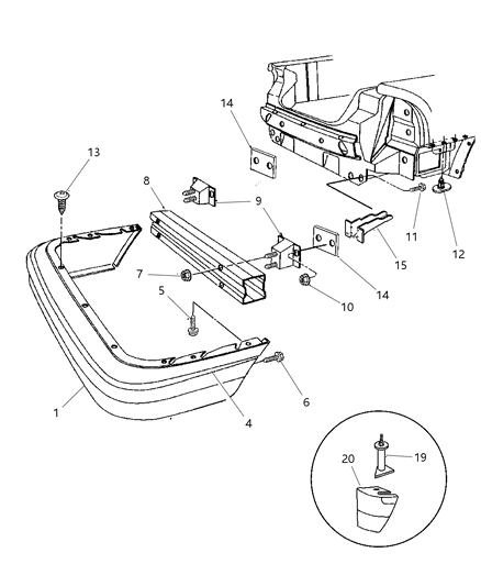 1997 Chrysler LHS Fascia Rear Diagram for 4883948AA