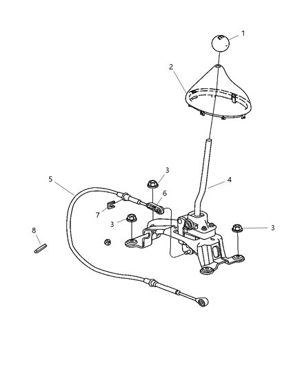 2009 Chrysler PT Cruiser Gear Shift Lever Diagram 2