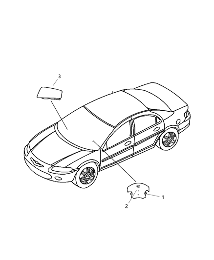 2008 Dodge Avenger Driver Air Bag Diagram for 1EB31ZJ8AD