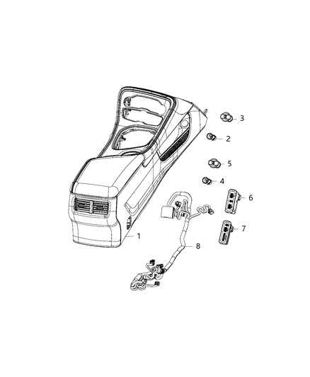 2017 Dodge Challenger Connector, Power Outlet & USB Diagram