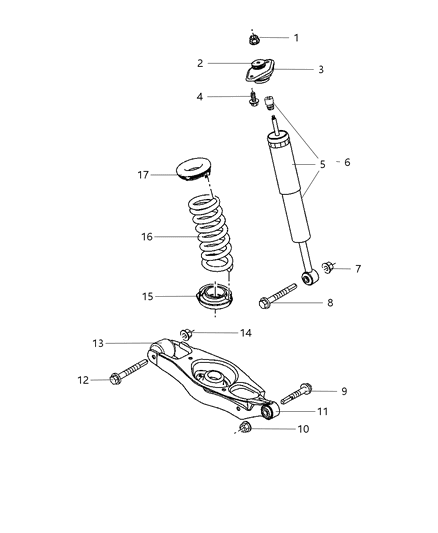 2010 Chrysler 300 ABSORBER-Suspension Diagram for 5039337AB