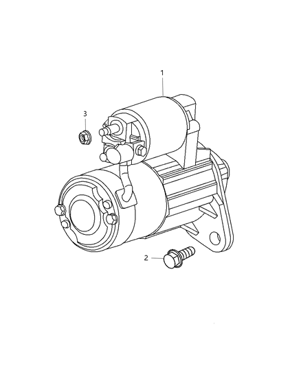 2008 Chrysler PT Cruiser Starter & Related Parts Diagram