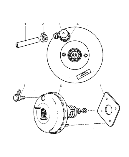 2001 Chrysler Prowler Booster, Power Brake Diagram