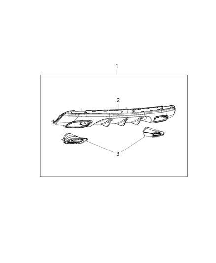 2014 Chrysler 200 Valance Kit, Rear Diagram