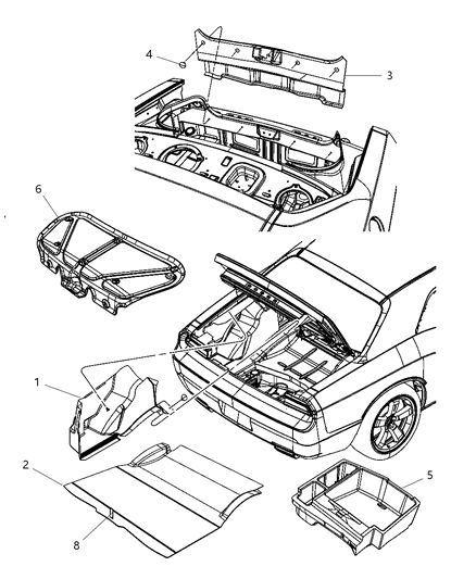 2009 Dodge Challenger Support-Load Floor Diagram for 5030175AD