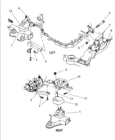 1997 Chrysler Concorde Engine Mounts Diagram 2