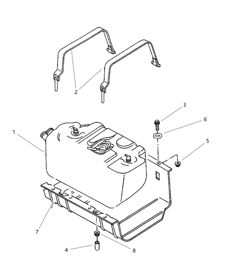 52100235AC - Genuine Mopar Strap-Fuel Tank