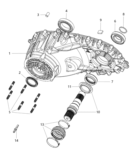 2019 Ram 3500 Front Case Half Diagram for 68206410AB