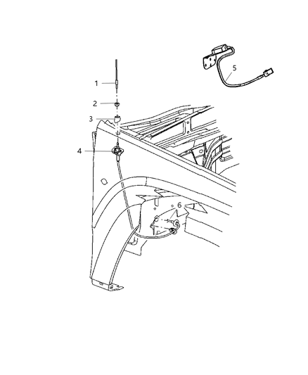 2007 Jeep Commander Antenna Global Positioning Diagram for 56038799AB