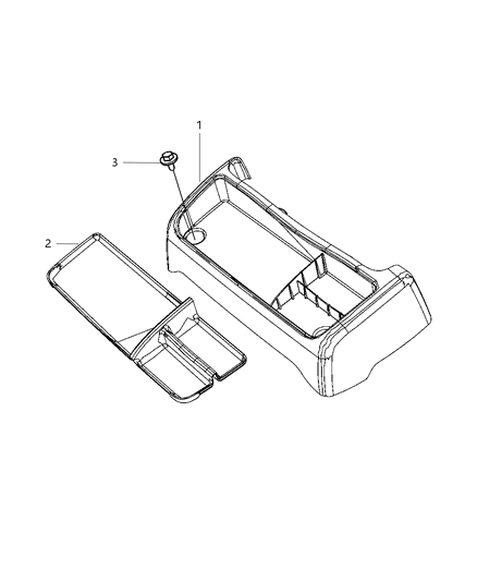 2012 Ram 3500 Pickup Floor Console Diagram 3