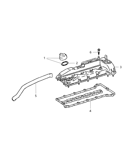2011 Jeep Patriot Gasket-Cylinder Head Cover Diagram for 68089272AA