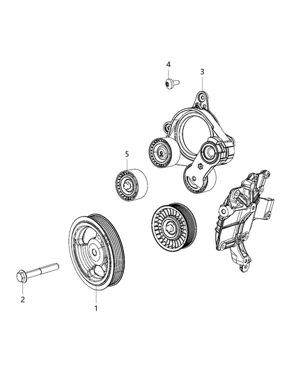 2020 Jeep Renegade Pulleys & Related Parts Diagram 2