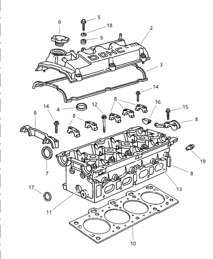 1997 Chrysler Sebring Coupe Cylinder Head Diagram 2
