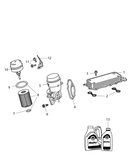 2009 Dodge Sprinter 2500 Oil-5W30ESP Diagram for 68001334AA