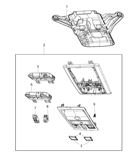 2019 Ram 1500 Switch-Power Window Diagram for 68148894AA