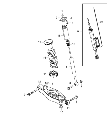 2017 Dodge Charger Rear Shocks, Spring Link Diagram