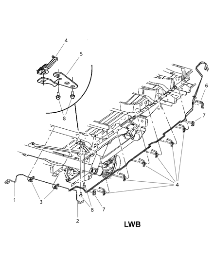 2004 Dodge Grand Caravan Lines - Chassis Diagram 2