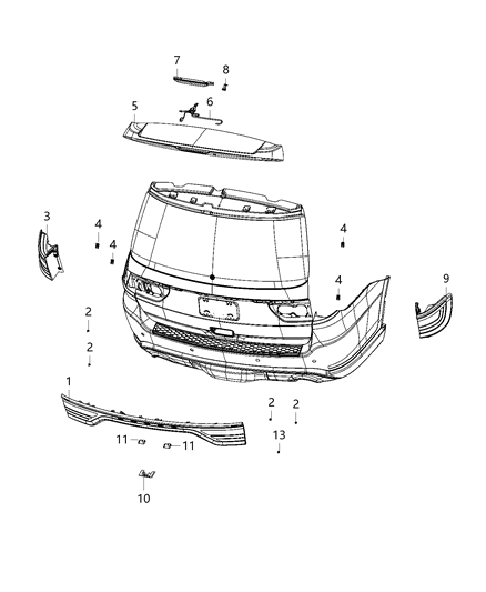 2021 Dodge Durango Nozzle-LIFTGATE Washer Diagram for 68230657AA