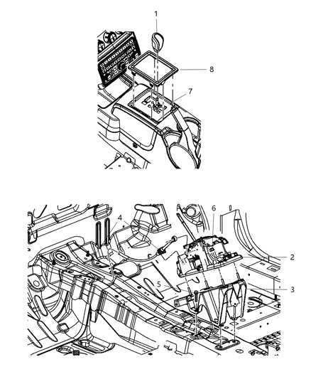 2010 Dodge Journey Gearshift Controls Diagram 2