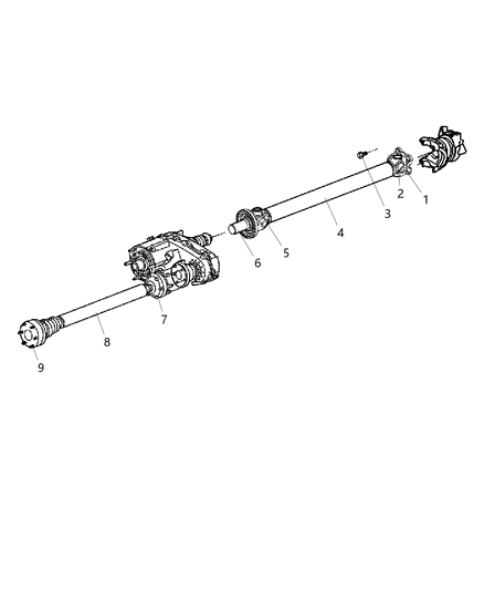 2007 Jeep Liberty Rear Drive Shaft Diagram for 52853357AD