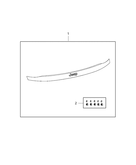 2017 Dodge Durango Deflector Kit, Air - Front Diagram