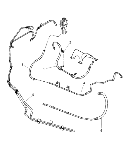 2008 Chrysler Sebring Power Steering Hose Diagram