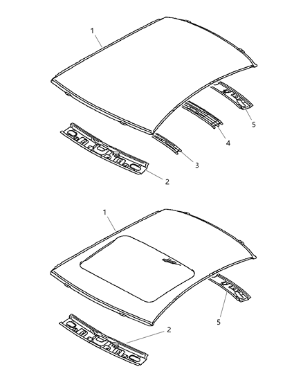 2004 Chrysler Sebring Roof Diagram