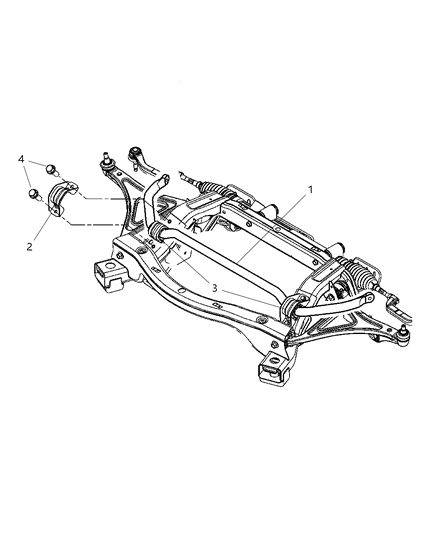 2005 Chrysler 300 INSULATOR-SWAY ELIMINATOR Diagram for 4782990AB