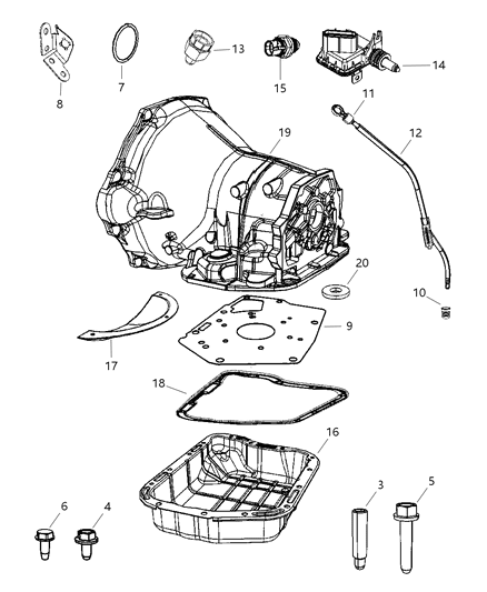 2007 Dodge Ram 3500 Case & Related Parts Diagram 1