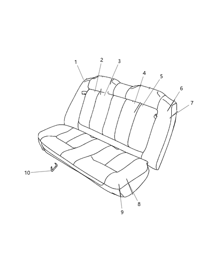 1997 Dodge Neon Rear Seat Diagram 2