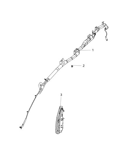 2020 Dodge Grand Caravan Side Curtain Air Bag Diagram for 68351559AD