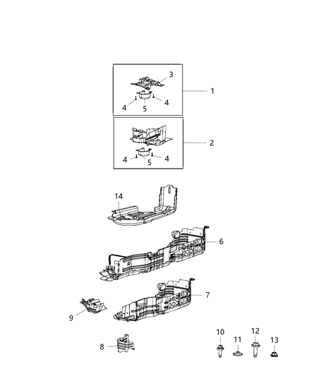 2021 Jeep Wrangler Fuel Tank Skid Plate Diagram
