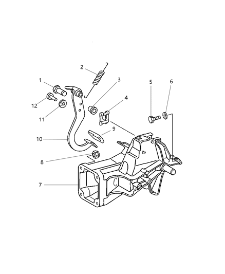 2002 Dodge Sprinter 2500 Brake Pedals Diagram