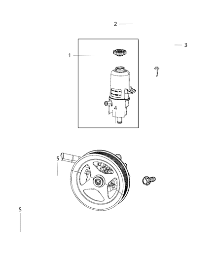 2019 Ram 3500 Power Steering Pump & Reservoir Diagram