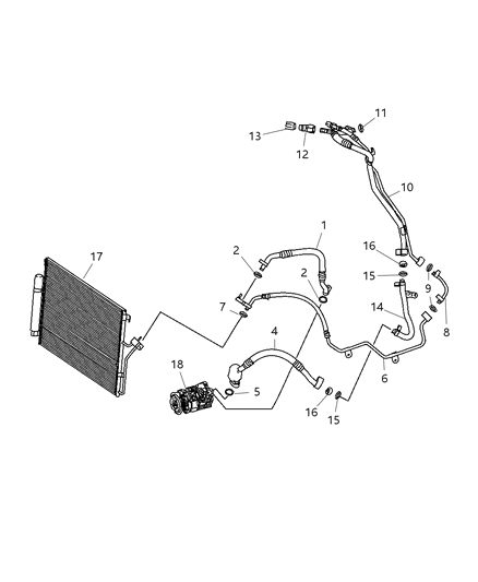 2007 Dodge Sprinter 3500 CONDENSER-A/C Diagram for 2AMC3902AA