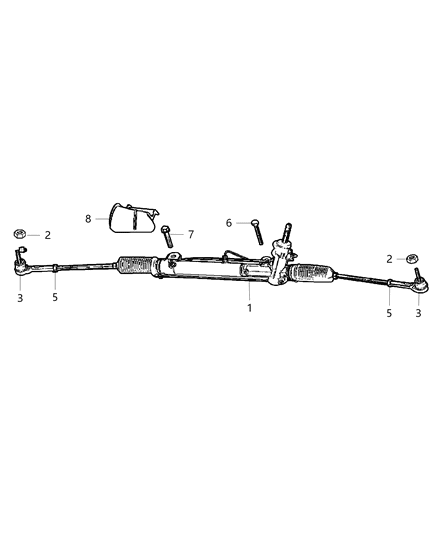 2007 Chrysler Pacifica Rack And Pinion Gear Diagram for 4809964AB