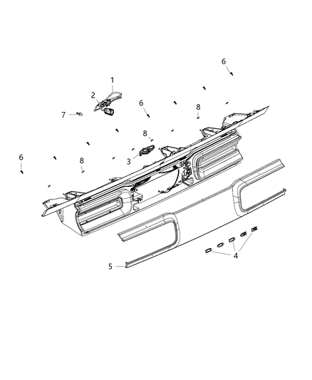 2015 Dodge Challenger Center Tail Lamp Diagram