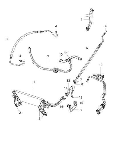 2019 Ram 3500 Power Steering Return Diagram for 68359764AE