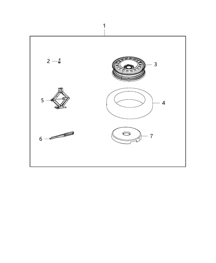 2016 Dodge Dart Emergency Kit, Spare Tire Diagram