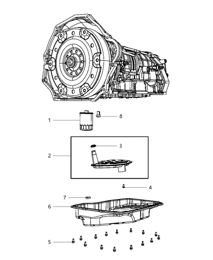 2007 Dodge Ram 3500 Filter , Oil Pan & Related Parts Diagram